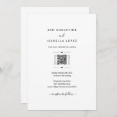 Tout en un Faire-part de mariage Code QR RSVP Déta (Devant / Derrière)