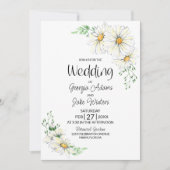 Tout en un Faire-part de mariage de marguerites bl (Devant)