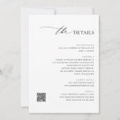 Tout en un Faire-part de mariage moderne avec code (Dos)