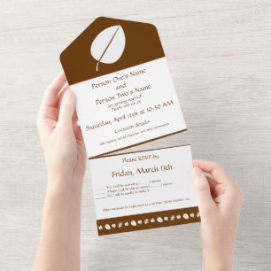 Tout En Un Feuilles d'automne au chocolat Invitation tout-en-