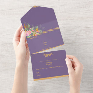 Tout En Un fleurs EVENT INVITATION personnalisable