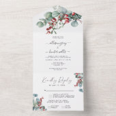Tout En Un Floral All In One Wedding Invitation  (À l'intérieur)