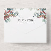 Tout En Un Floral All In One Wedding Invitation  (Verso)