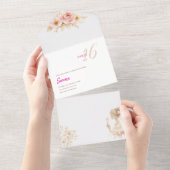 Tout En Un Flower Dreamy Soft Sweet 16 Birthday Invitation (Déchirure)