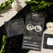 Tout En Un Invitation 50 ans Amour Infinity Photo Collage Anniversaire