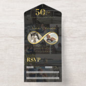 Tout En Un Invitation 50 ans Amour Infinity Photo Collage Anniversaire (Intérieur)