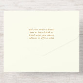 Tout En Un Invitation 50ème Anniversaire de Mariage d'or Véritable huile (Verso)