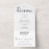 Tout En Un Invitation à trois volets moderne Whimsy Mariage (À l'intérieur)