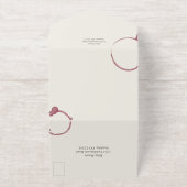 Tout En Un Invitation Aged to Perfection Stains Wine Tasting Party Gold (Extérieur)