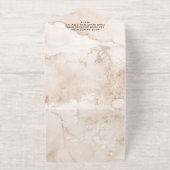 Tout En Un Invitation Aquarelle Feuille rustique Elégant Mariage Foil (Extérieur)