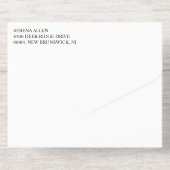 Tout En Un Invitation Black Gold Laurel Wreath Monogram Wedding (Verso)