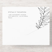 Tout En Un Invitation Boho Black Minimalist Foliage Wedding (Verso)