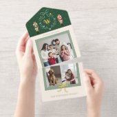 Tout En Un Invitation Casse-noisette Whimsical Monogram Bow Photos (Détachable)