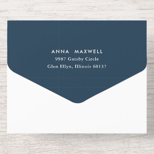 Tout En Un Invitation Cercles d'or Rose moderne Mariage bleu marine (Verso)