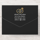 Tout En Un Invitation Cercles Mariages Monogrammes Chics Véritable Huile (Verso)