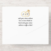 Tout En Un Invitation Cercles Mariages Monogrammes Chics Véritable Huile (Verso)