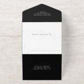 Tout En Un Invitation Chic Script Black 70th Birthday Party (Extérieur)
