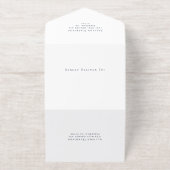 Tout En Un Invitation Chic Script Blue 70th Birthday Party (Extérieur)
