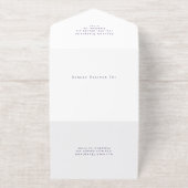 Tout En Un Invitation Chic Script Purple 70e fête d'anniversaire (Extérieur)
