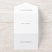 Tout En Un Invitation Code QR noir et blanc classique Élégant mariage (Extérieur)