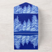 Tout En Un Invitation d'arbre de Noël bleu néon (Dehors)