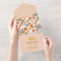 Invitation de Baby Shower Fleur pastel rose