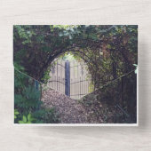 Tout En Un Invitation de fiançailles Green Gate (Verso)