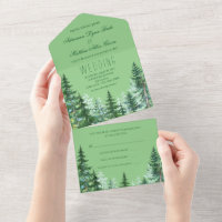 Invitation de mariage au sapin