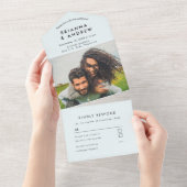 Tout En Un Invitation de mariage tout-en-un (Déchirure)