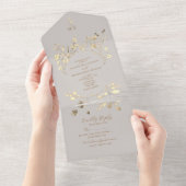 Tout En Un Invitation de mariage tout-en-un de Boho Fall (Déchirure)