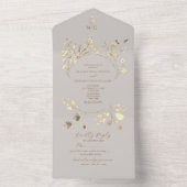 Tout En Un Invitation de mariage tout-en-un de Boho Fall (À l'intérieur)