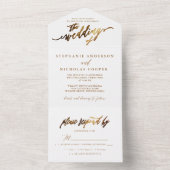 Tout En Un Invitation de script Gold Elegant (À l'intérieur)