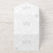 Tout En Un Invitation Diamante Snowflake & Blue Ribbon Mariage d'hiver (Extérieur)