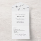 Tout En Un Invitation Douche de mariée moderne. (À l'intérieur)