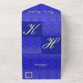 Tout En Un Invitation du Mariage Agincourt Monogram (Dehors)