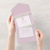 TOUT EN UN INVITATION DU PARTI PRINCESS ROSE (Déchirure)