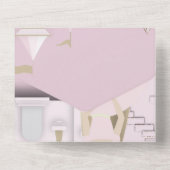 TOUT EN UN INVITATION DU PARTI PRINCESS ROSE (Verso)