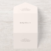 Tout En Un Invitation Earthy Neutral Photo Modern Wedding (Extérieur)