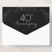 Tout En Un Invitation Elegant Botanical Real Foil 40th Anniversary (Verso)