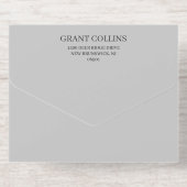 Tout En Un Invitation Elegant Charcoal & Gold Typography Wedding (Verso)