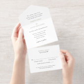 Tout En Un Invitation Elegant Classic Wedding (Détachable)