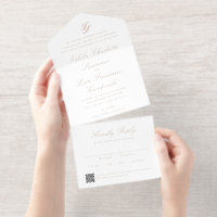 Élégant Code QR Neutre Sable Mariage Traditionnel