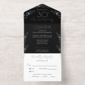 Tout En Un Invitation Élégant flacon botanique réel 30e anniversaire (Intérieur)