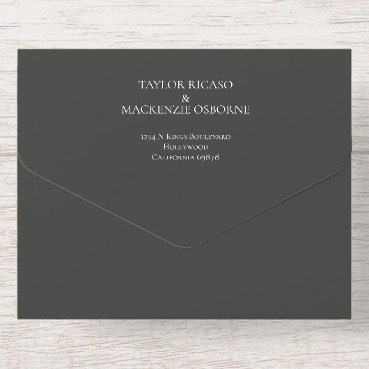 Tout En Un Invitation Élégant Foliage Mariage personnalisé (Verso)