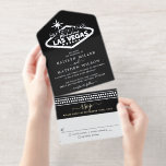 Tout En Un Invitation Elégant Las Vegas Destination Mariage Real Foil<br><div class="desc">Célébrez en style avec ces invitations de mariage tout-en-un mariage avec un papier à papier moulé élégant et très tendance avec une carte RSVP facile à déchirer. Le design est facile à personnaliser avec votre libellé d'événement spécial et vos invités seront ravis quand ils reçoivent ces invitations tout-en-un fabuleux. Les...</div>
