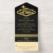 Tout En Un Invitation Elégant Las Vegas Destination Mariage Real Foil (Intérieur)