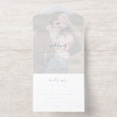 Tout En Un Invitation Élégant Mariage de script photo (Intérieur)
