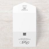 Tout En Un Invitation Élégant Moderne Calligraphie Script Mariage photo (Extérieur)