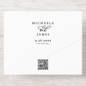 Tout En Un Invitation Élégant Moderne Calligraphie Script Mariage photo (Verso)