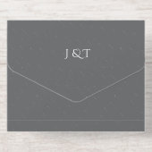 Tout En Un Invitation Elégant Rose Foil Mariage LGBTQ amical (Verso)
